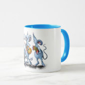 ロマンチおもしろいックマウスバンド – アニマルスケッチ マグカップ (正面右)