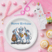 ロマンチおもしろいックマウスバンド – ハッピーバースデー ペーパープレート (パーティー)