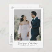 ロマンチエレガントックな初めてのクリスマスの写真 ポストカード (正面/裏面)