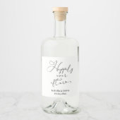 ロマンチエレガントックの後ずっと楽し結婚く リキュールボトルラベル (正面)