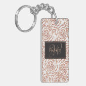 ロマンチエレガントックバラ金ゴールドバラパターン画像 キーホルダー (正面左)