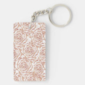 ロマンチエレガントックバラ金ゴールドバラパターン画像 キーホルダー (裏面)