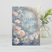 ロマンチエレガントックフローラの結婚おめでとう カード (スタンド正面)