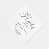 ロマンチエレガントックホワイトの後ずっと楽しく結婚過ごす スタンダードランチョンナプキン (角)