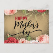 ロマンチエレガントックヴィンテージバラハッピーマザーズデイ ポストカード (正面)