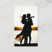 ロマンチエレガントック書道写真結婚のQRCode エンクロージャーカード (裏面)