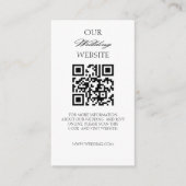 ロマンチエレガントック書道写真結婚のQRCode エンクロージャーカード (正面)