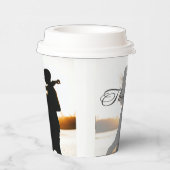 ロマンチエレガントック書道結婚写真 紙コップ (右)