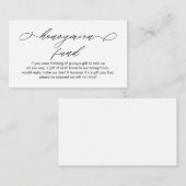 ロマンチエレガントック結婚、ハネムーン基金または願い エンクロージャーカード (正面/裏面)
