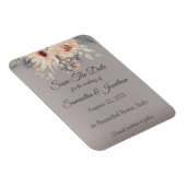 ロマンチエレガントック・シルバー・ピンク・フローラ・セーブザ・デート マグネット (右側)