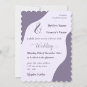 ロマンチエレガントャム結婚ーの 招待状 (正面)