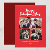 ロマンチエレガントャレンティネスのカップル4写真 シーズンカード (正面/裏面)