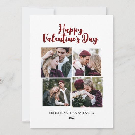 ロマンチエレガントャレンティネスのカップル4写真 シーズンカード (正面)