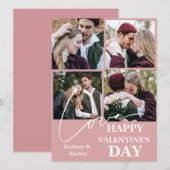 ロマンチエレガントャレンティネスのカップル4写真 シーズンカード (正面/裏面)