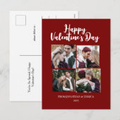 ロマンチエレガントャレンティネスのカップル4写真 シーズンポストカード (正面/裏面)