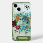 ロマンチカ フローラル モノグラム ローズと空飛ぶ鳥 Case-Mate iPhoneケース (裏面)