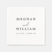 ロマンチシンプルックな結婚書道 スタンダードカクテルナプキン (正面)