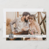 ロマンチシンプルック2写真QRコード結婚のウェブサイト 招待状 (裏面)