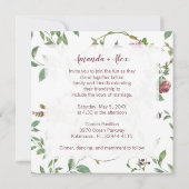 ロマンチッカラフルク&陽気なフローラデザイン 招待状 (裏面)