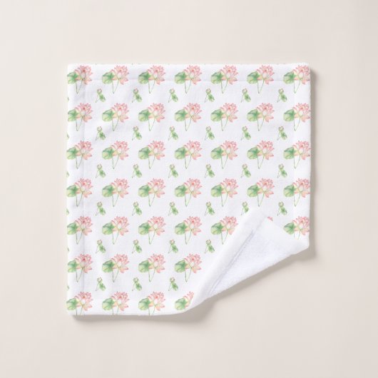 ロマンチックсなユータスの花 ウォッシュタオル (ウォッシュタオル)