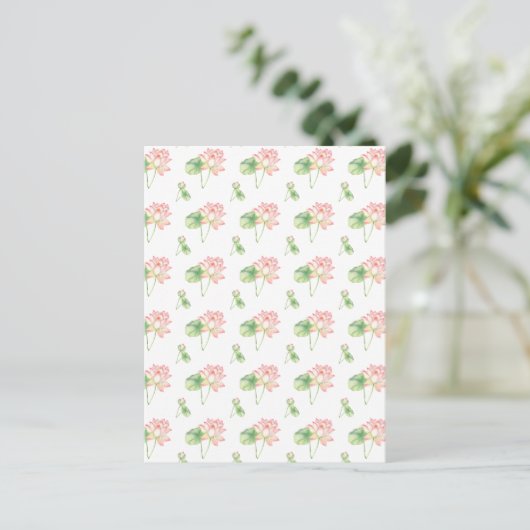 ロマンチックсなユータスの花 ポストカード (スタンド正面)