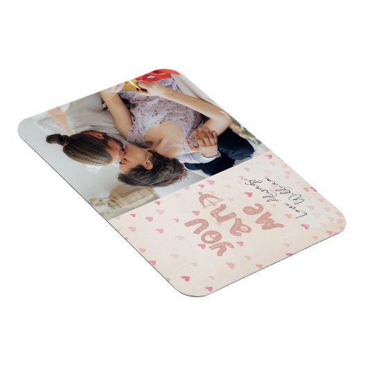 ロマンチックあなたと私バレンタインデーの写真ホリデー マグネット (右側)