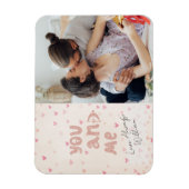 ロマンチックあなたと私バレンタインデーの写真ホリデー マグネット (縦)