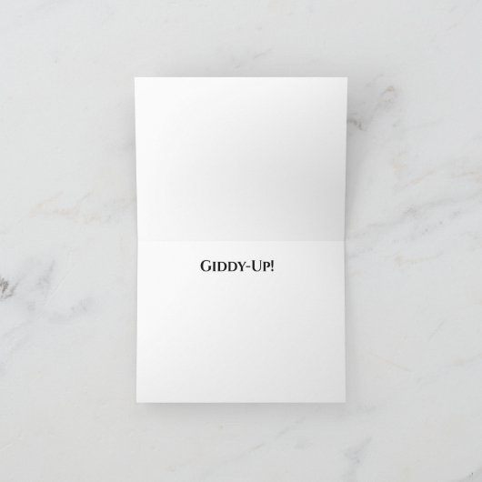 ロマンチックおもしろいなカウボーイバレンタインデイカード カード (内部)