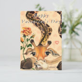 ロマンチックおもしろいなキリンとバレンタインデーのカード カード (スタンド正面)