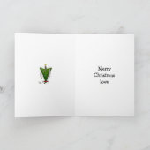 ロマンチックおもしろいなクリスマスカードfor彼の斑点 シーズンカード (内部)