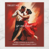 ロマンチックおもしろいなダンスワインラベル ワインラベル (シングルラベル)