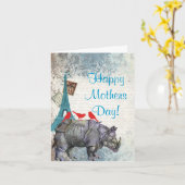 ロマンチックおもしろいな母親の日 カード (黄色い花)