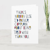 ロマンチックおもしろいな疲れたグリーティングカード カード (正面)