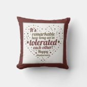 ロマンチックおもしろいな記念日のワードアート クッション (正面)