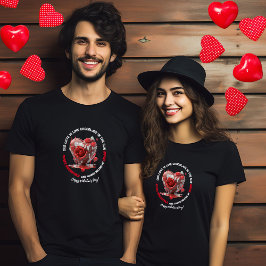 ロマンチックおもしろいな赤い溶融ハートバレンタインデー Tシャツ