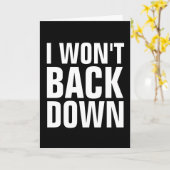 ロマンチックおもしろいな「私は下に戻らない」グリーティングカード カード (黄色い花)