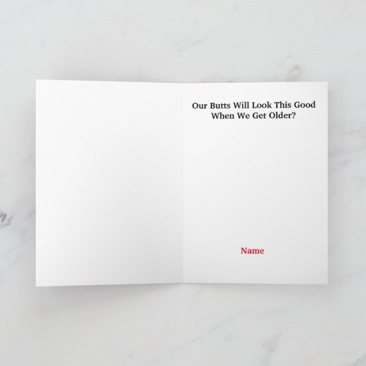 ロマンチックおもしろいカップルのシルエットカード カード (内部)