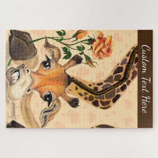 ロマンチックおもしろいキレーフジグソーパズルカスタム文字 ジグソーパズル (横)