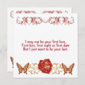 ロマンチックおもしろいラブ引用文スウィートアートフローラカスタム (正面/裏面)