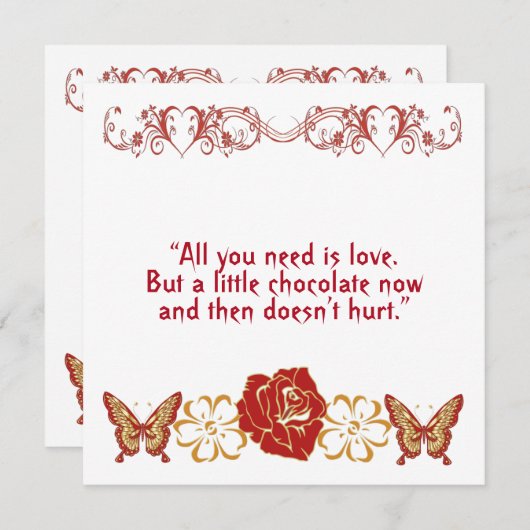 ロマンチックおもしろいラブ引用文スウィートアーフローラカスタム (正面/裏面)