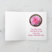 ロマンチックお洒落かわいいバレンタインデー/ピンクローズ シーズンカード (内部)