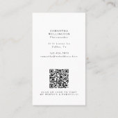 ロマンチックお洒落な可愛いハート結婚の写真家 名刺 (裏面)