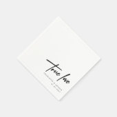 ロマンチックお洒落な台本の真の愛:結婚のシック スタンダードカクテルナプキン (角)