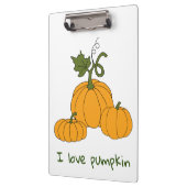 ロマンチックかわいいオレンジカボチャの収穫 クリップボード (左)
