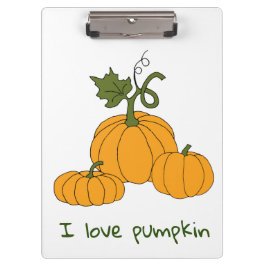 ロマンチックかわいいオレンジカボチャの収穫 クリップボード