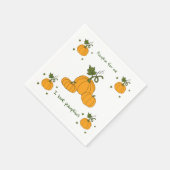 ロマンチックかわいいオレンジカボチャの収穫 スタンダードカクテルナプキン (角)