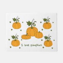 ロマンチックかわいいオレンジカボチャの収穫