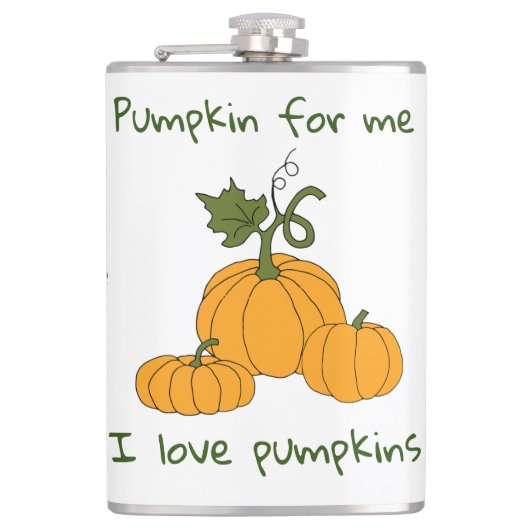 ロマンチックかわいいオレンジカボチャの収穫 フラスク (正面)