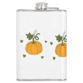 ロマンチックかわいいオレンジカボチャの収穫 フラスク (裏面)