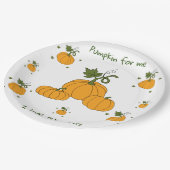ロマンチックかわいいオレンジカボチャの収穫 ペーパープレート (アングル)